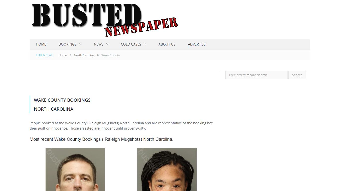 Wake County, NC ( Raleigh NC ) Mugshots - BUSTEDNEWSPAPER.COM